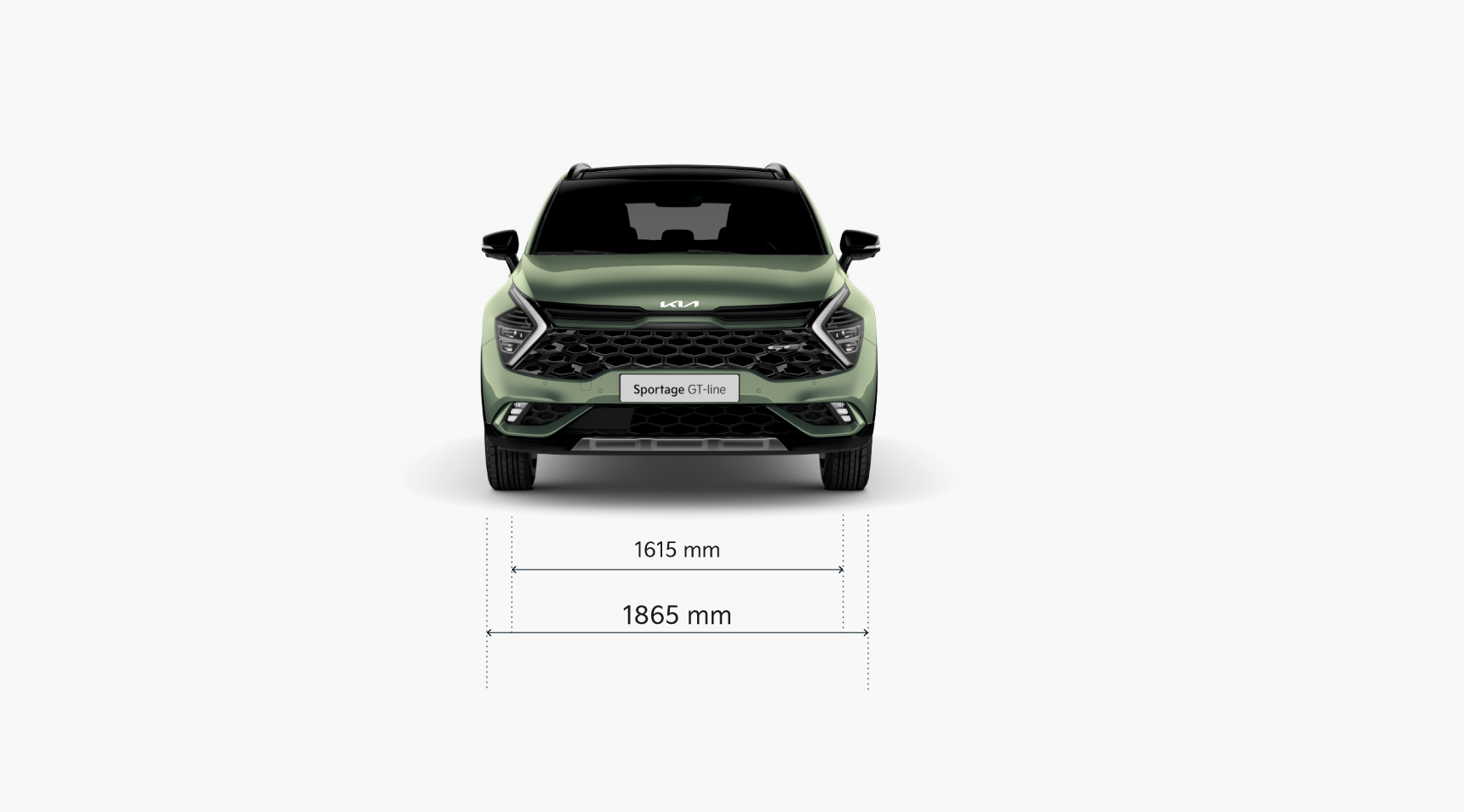 Kia Sportage Dimensions front view