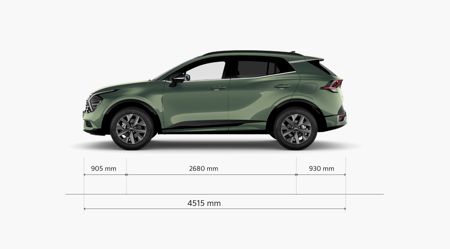 Kia Sportage Dimensions side view